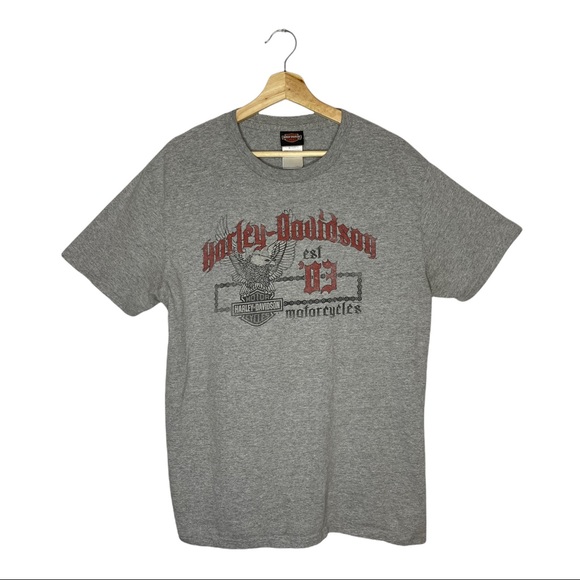 2010 Harley Davidson "Since 1903" Annecy France Dealership Tee Shirt Grey Large - Picture 1 of 10
